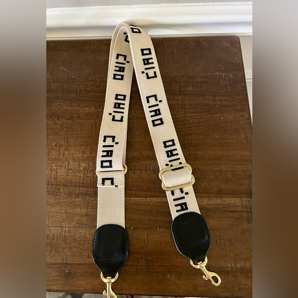 Clare V black/natural CIAO strap